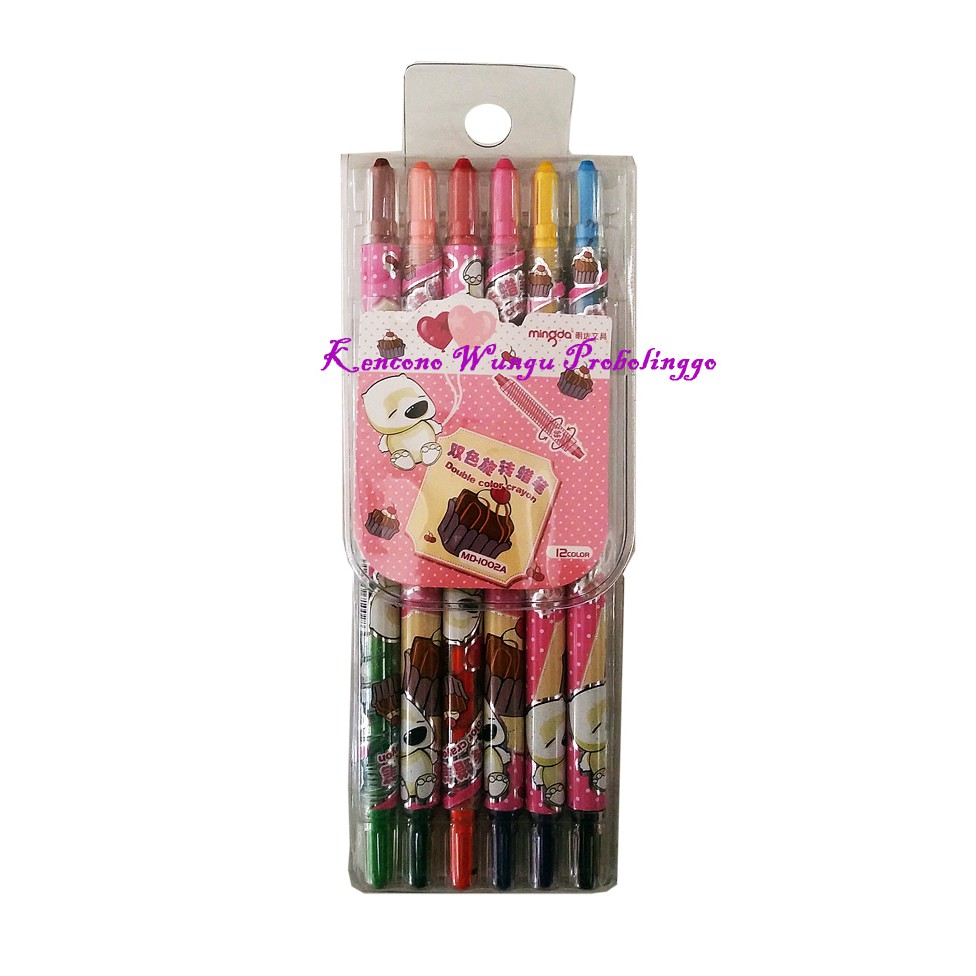 

Crayon Putar Bolak Balik Twist Crayon 6/12 warna