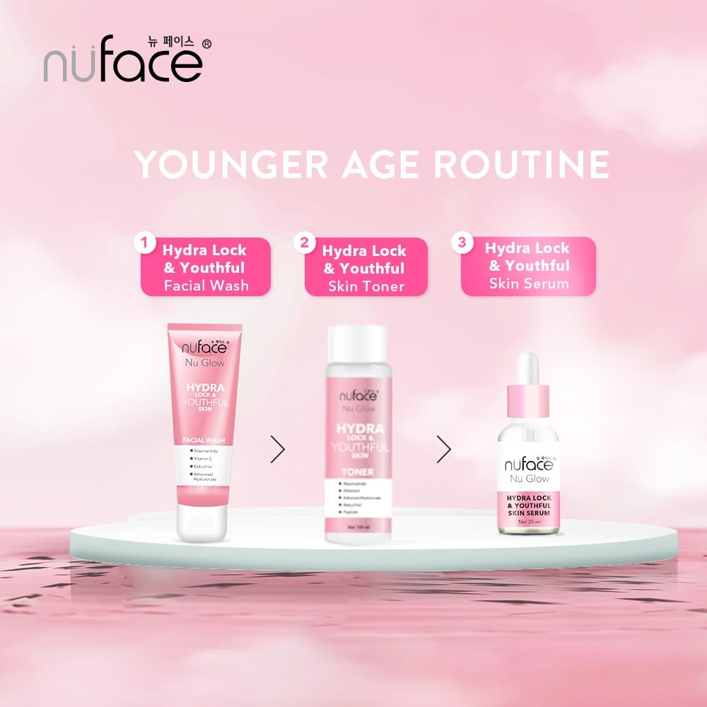 Nuface Nu Glow Hydra Lock &amp; Youthful Facial Wash Gel 80 gr