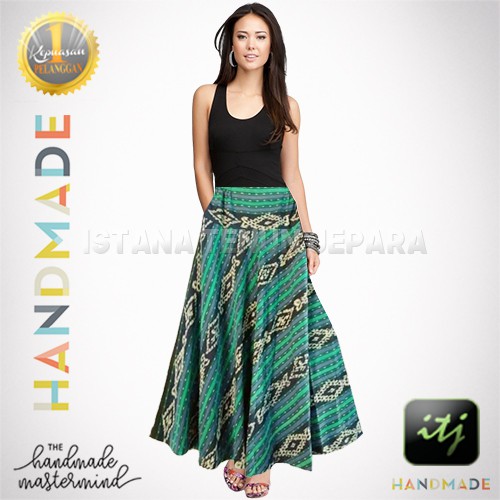 Maxi Skirt Tenun / Rok Batik Wanita Gaya Motif NTT
