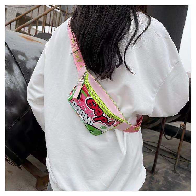 Rowling (Tas-176) Tas BOOMI Waitsbag Kartun /Fashion Cartoon Women Zipper Waistbag Import Terbaru