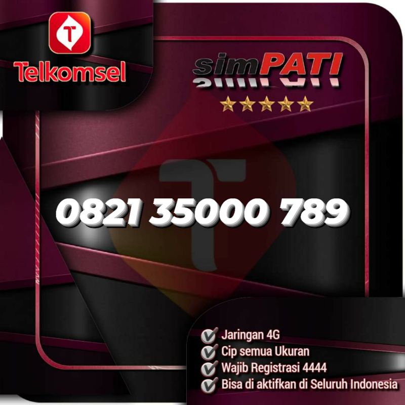 Nomor Cantik Telkomsel 35000 789
