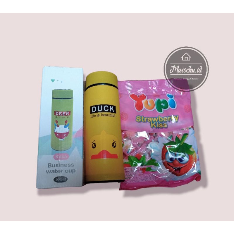 

Paket yupi + Botol kaca (animal/kaktus)