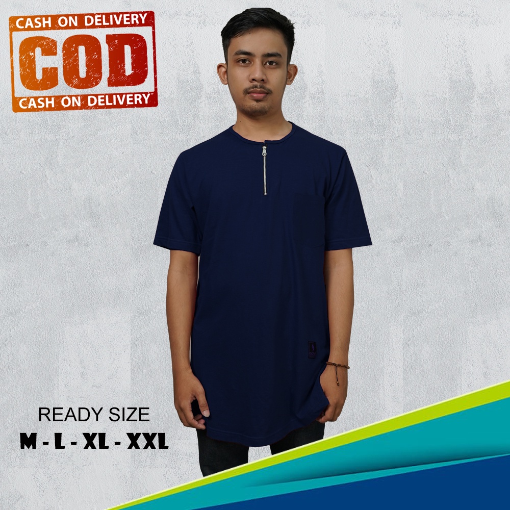 Kurta Unik - Baju Pria Lengan Pendek Baju Koko Kurta Muslim Gamis Kaos Zipper Terbaru