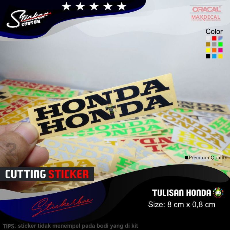 stiker honda 2pcs sticker tulisan honda cutting