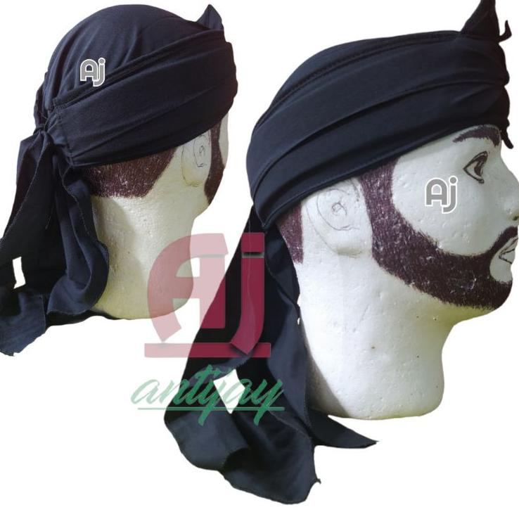 LANGSUNG ATC.. iket udeng blangkon peci hitam polos sunda jawa solo jogja kliwir motif batik ukuran 