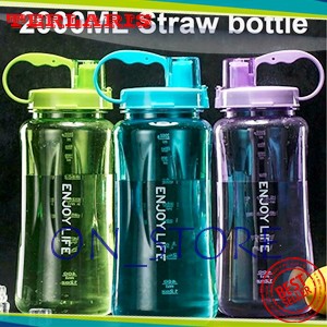Botol Minum / Bottle ENJOY LIFE Herballife B0192 / Botol Minum 2000 ml  Merah Muda
