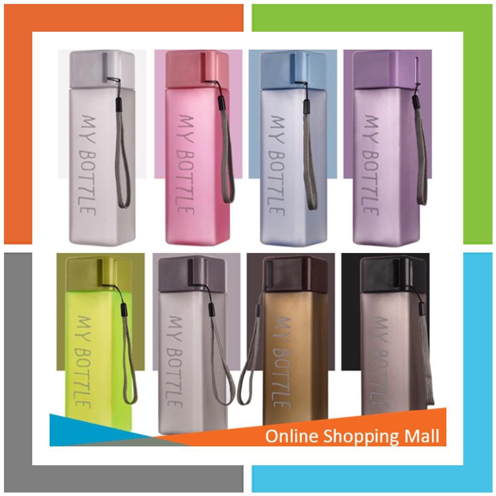 OSM - Bo361 My Bottle Petak Doff Botol Persegi Botol 500 ml Botol Minum