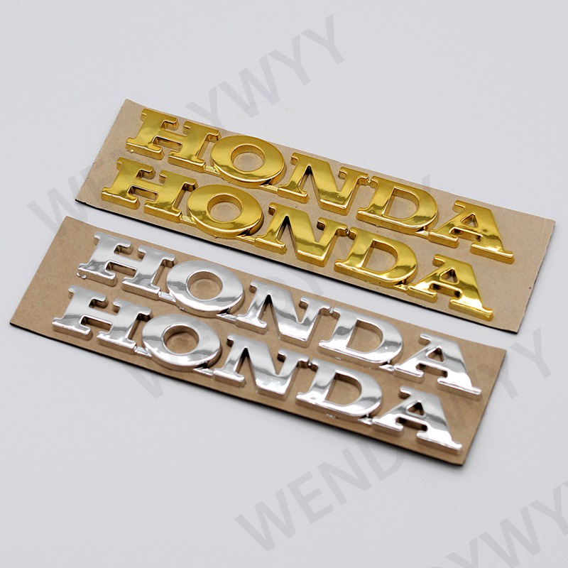 Honda 2pcs Stiker Emblem 3D Bahan Plastik Keras Anti Air Untuk Dekorasi Motor Kiri / Kanan