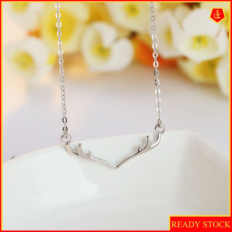 [Ready Stock]Simple Silver Elk Necklace Korean Style Fashion Special-Interest