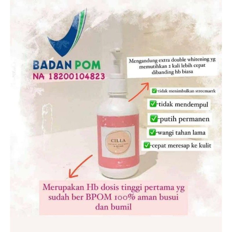 HB CILLA // HB PREMIUM // HB DOSTING BPOM /BODY LOTION WHITENING