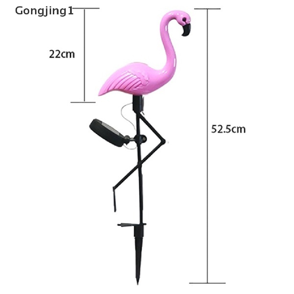 Gongjing1 Lampu Taman Led Tenaga Surya 3 Mode Bentuk Flamingo Untuk Outdoor