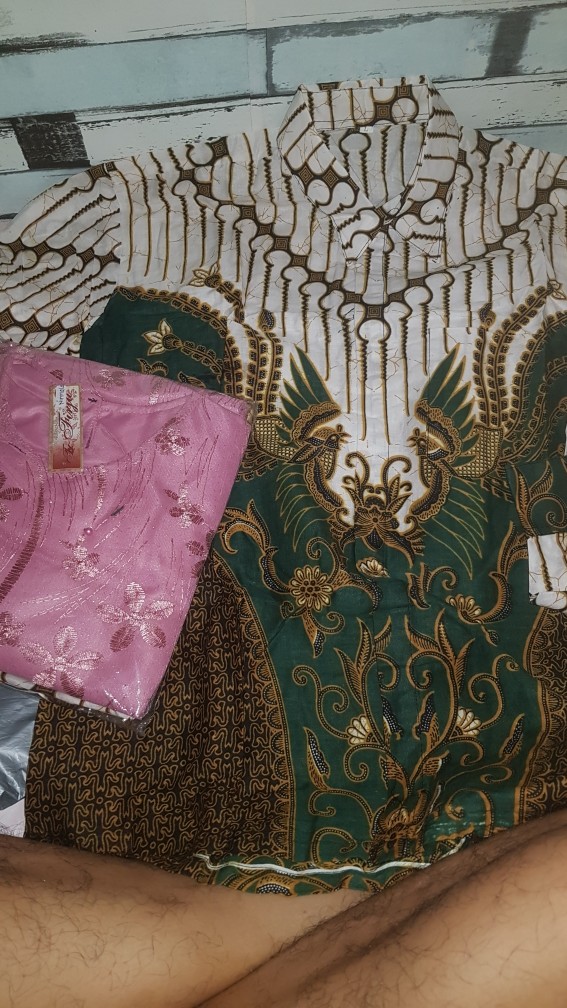 Zola_batik Batik Couple Brokat Selendang Amora Mika Army High Quality - Nirmala Marissa