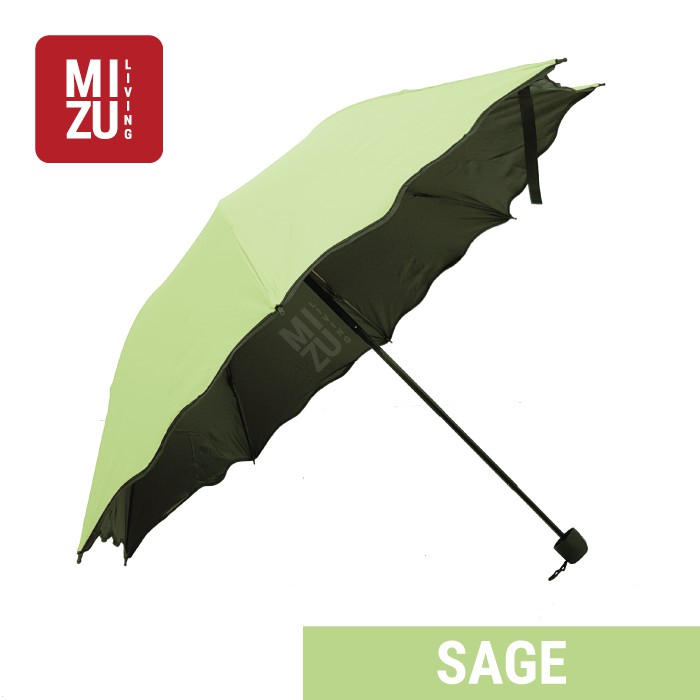 Payung Lipat 3D Magic ANTI-UV Lapisan Hitam + Sarung 3 Dimensi-SAGE