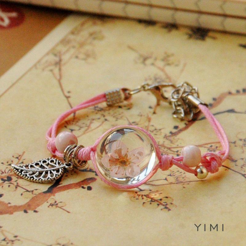 [MS108] GL 44 Gelang Tali Korea Motif Bunga | Gelang Tangan Korea Bestie | Gelang Bestie | Gelang Sahabat