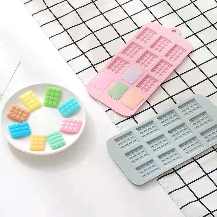 Cetakan Silicone Silikon Puding Coklat Cake Motif Chocolate bar W/Mix