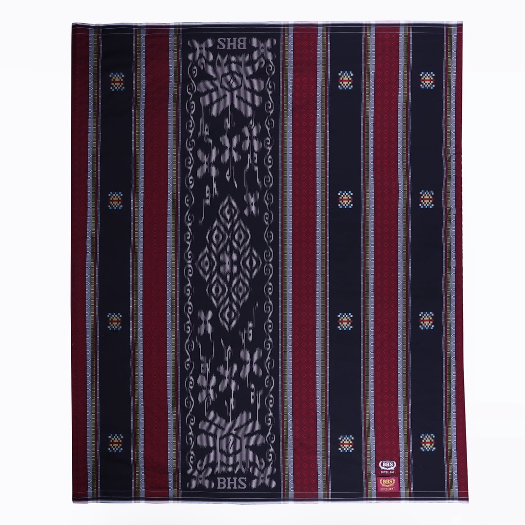Sarung BHS Excellent Gold Motif Songket Gambiran Hitam Merah / BHS SGB