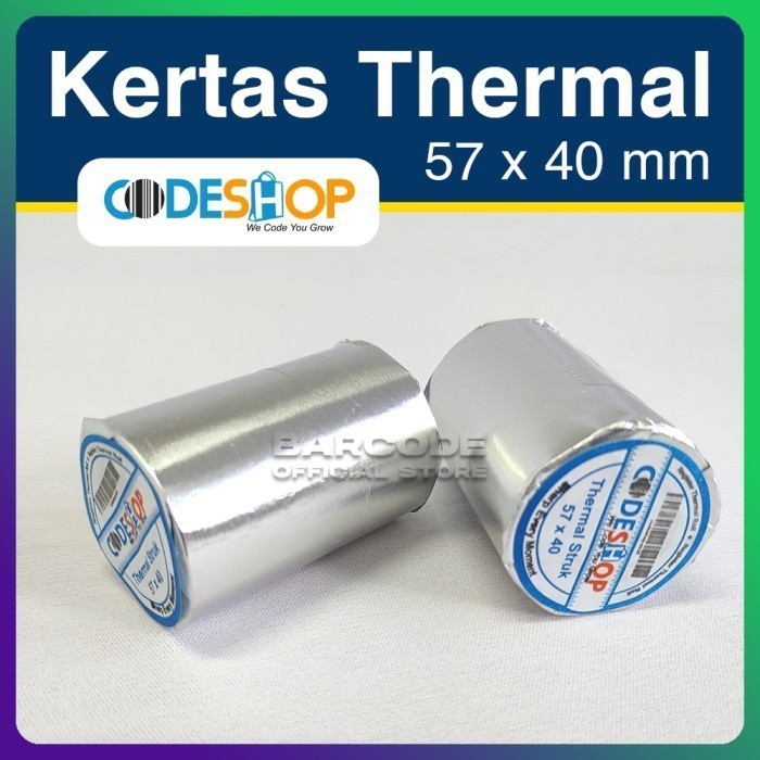 

KERTAS PRINTER BLUETOOTH Codeshop 57 x 40 / 57x40 mm / 57x40mm Thermal