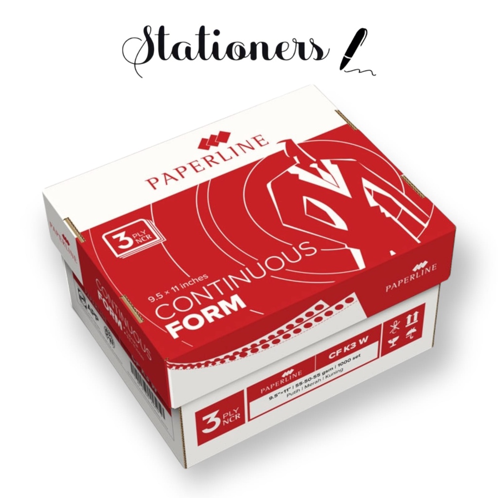 

Continuous Form Paperline 3 Ply Warna 9 1/2 x 11 in (K3 W)