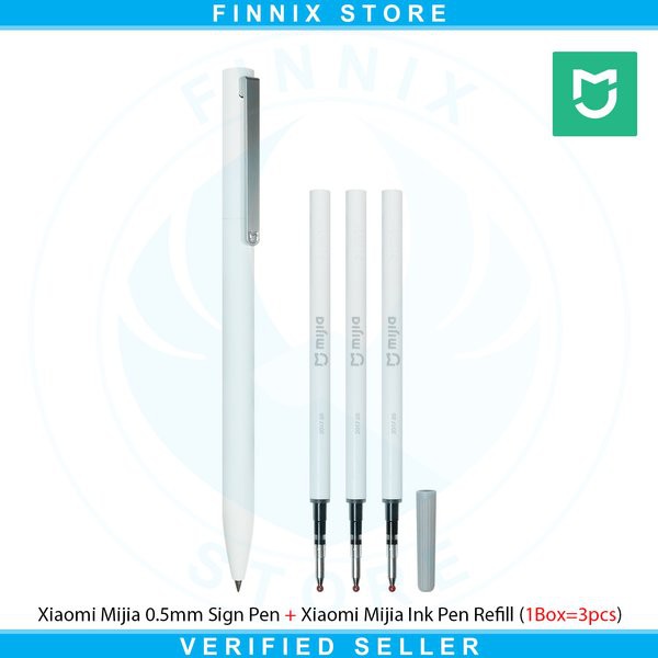 

Xiaomi Mijia 0.5mm Sign Pen Pulpen & Xiaomi Mijia Ink Pen Refill 1 Set