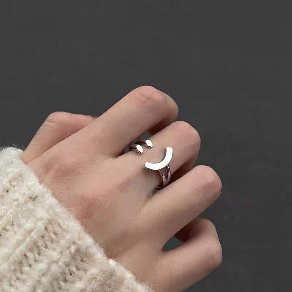 Mxbeauty Pembukaan Cincin Adjustable Kepribadian Trendi Geometri Bunga Tembaga Lebar Cincin Jari Perempuan