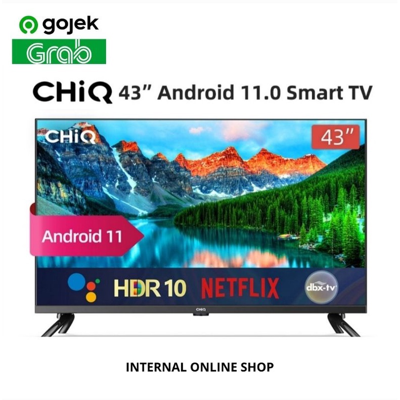 CHiQ L43G7P Smart TV 43 Inch Android 11 Garansi Resmi