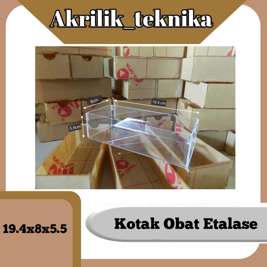 KOTAK OBAT ETALASE APOTIK AKRILIK / WADAH PAJANGAN APOTEK ACRYLIC
