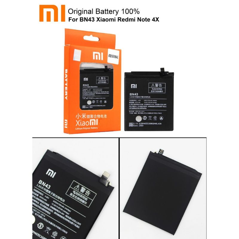 BATTERY BATRAI BATERAI BATRE XIAOMI REDMI NOTE 4X BN43 SNAPDRAGON ORIGINAL 100%