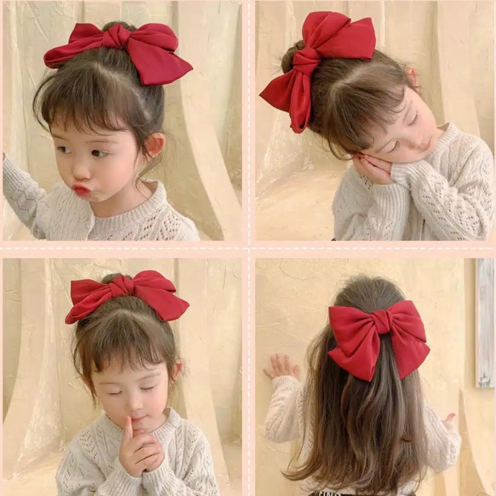 3SP | AC15 Ikat Karet Jepitan Rambut Pita Besar Fashion Korea Aksesoris Rambut Murah Grosir