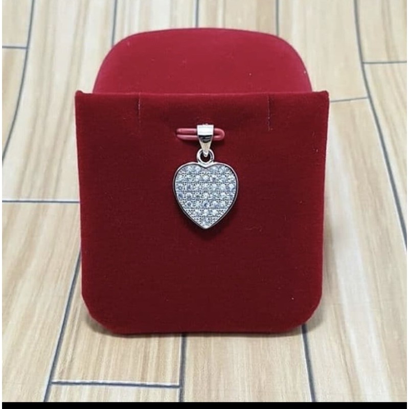 Liontin love liontin perak 925 lapis emas putih liontin pria liontin wanita perak 925