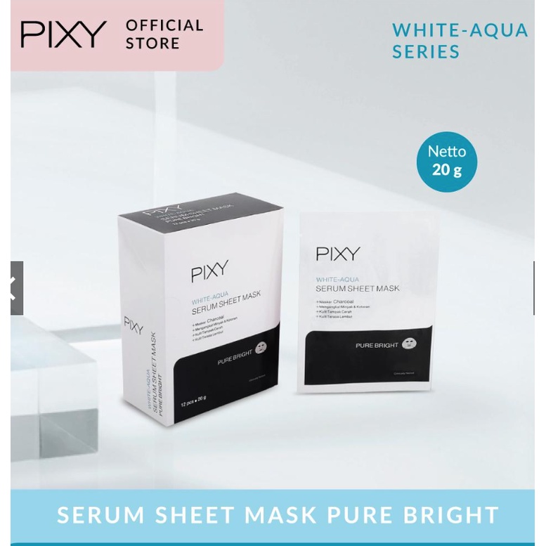 PIXY White Aqua Serum Sheet Mask Pure Bright 20gr