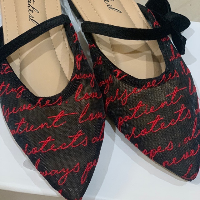 Ittaherl Love Letter Slipper Rouge Ink Size 38