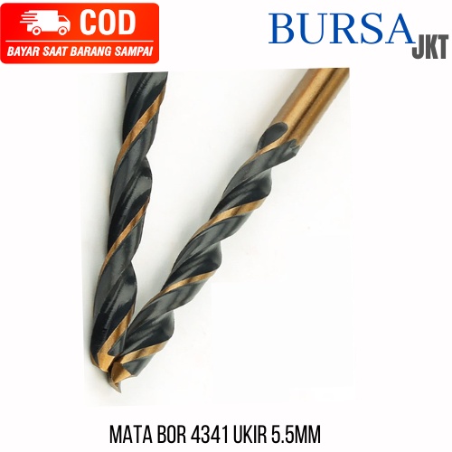 MATA BOR 4341 TST UKURAN 5.5 MM UNTUK BESI STAINLESS KAYU HITAM GOLD