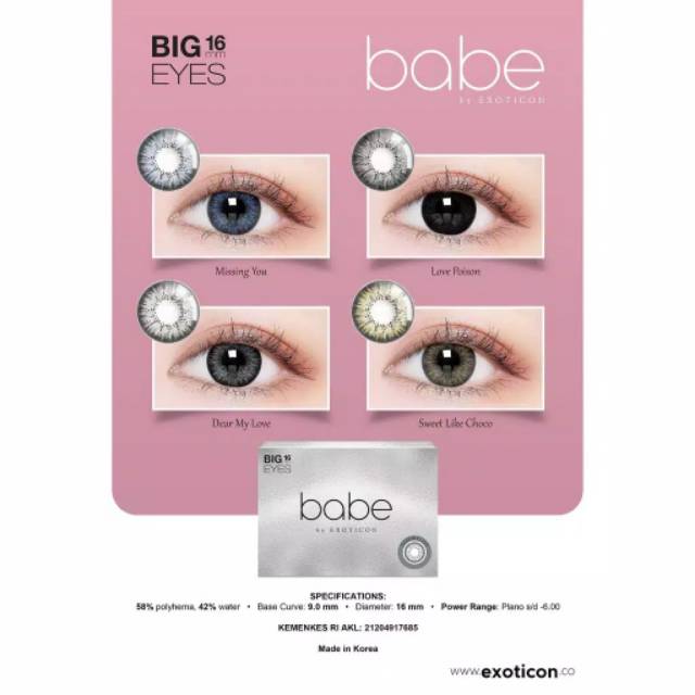 ( Normal ) HARGA MURAH : SOFTLENS BABE COLOR