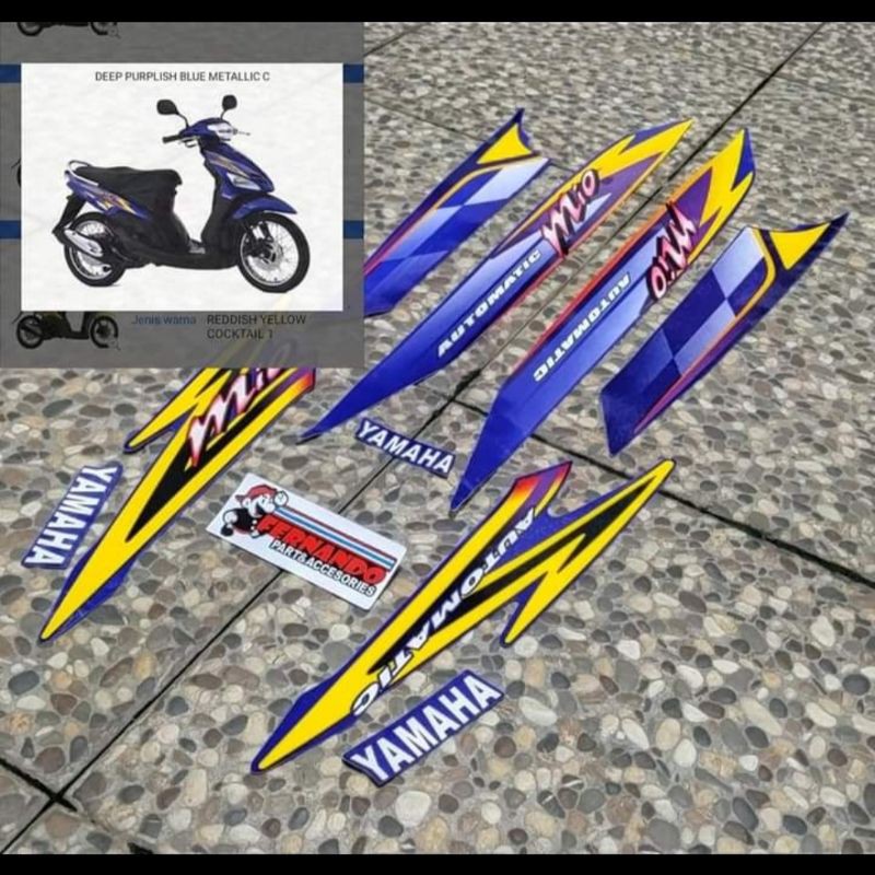 striping mio sporty 2004 warna biru