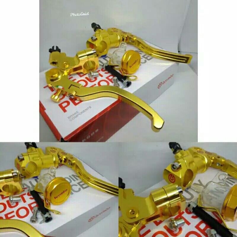 Master rem brembo full cnc gold kanan master rem kiri kopling vixion byson vario beat scoopy satria 