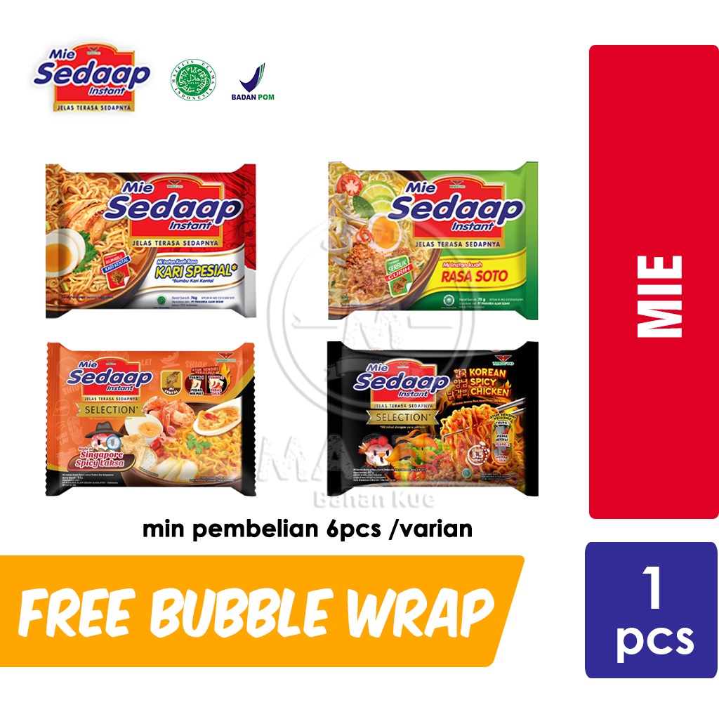 

Mie Sedaap Korean Spicy Chicken / Laksa / Soto / Kari Spesial [1 pcs]