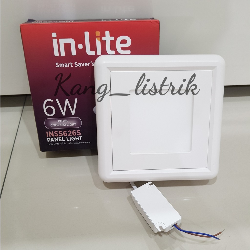 Downlight Panel Inlite 6Watt OUTBOW KOTAK INSS628S / Inlite 6W OB Kotak