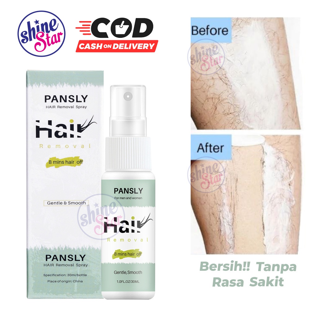 SHINE STAR - PANSLY Hair Removal Spray Perontok Bulu ketiak &amp; Kemaluan Menghilangkan Bulu Kaki Tangan Permanen