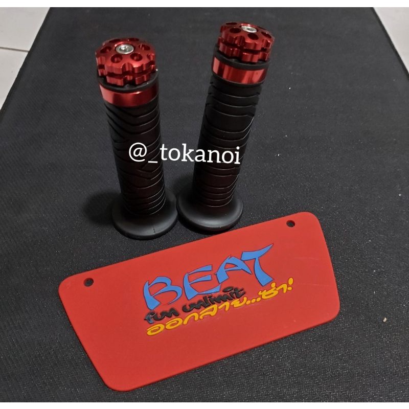 Paket handgrip jalu stang grip sisik empuk for beat karbu dan mudflap thailand beat karbu