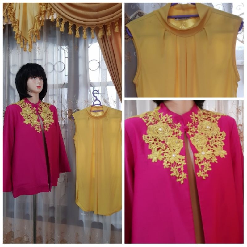 Outer Pink Fanta Free Inner Jersey Kuning "Preloved"
