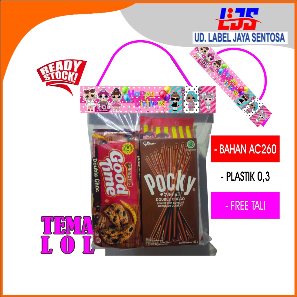 

tas plastik ulang tahun LABEL JAYA