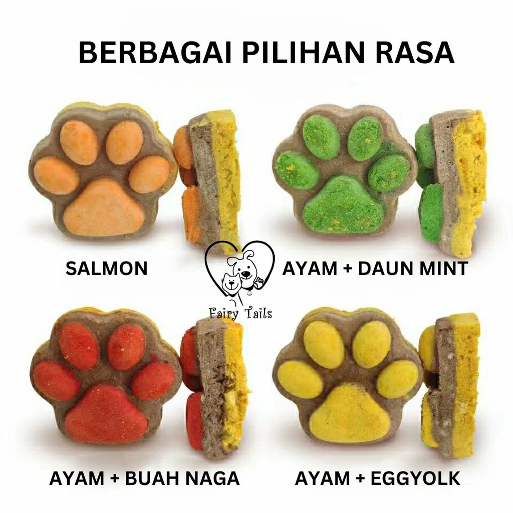 [Handmade] Meat Pie Daging Segar Paw Snack Cemilan Sehat Untuk Anabul Anjing dan Kucing (Made to Order) / Meat Pie Fresh Meat Freeze Dried for Pet Dog and Cat