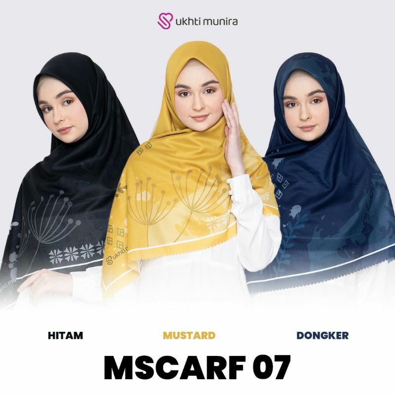 JILBAB SCRAF | Mscarf 07 Ukhti Munira Hijab Segiempat Bahan Premium Voal Shinny Halus Mewah Pinggira