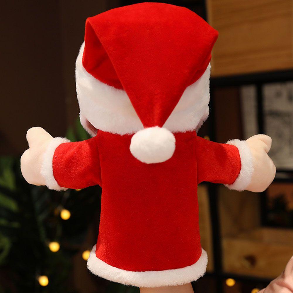 Lanfy Santa Claus Hand Puppet Boneka Tangan Santa Claus Kartun Hadiah Natal Aktivitas Boneka Karakter Mainan Boneka Boneka Aksesoris Anak Mainan Mewah