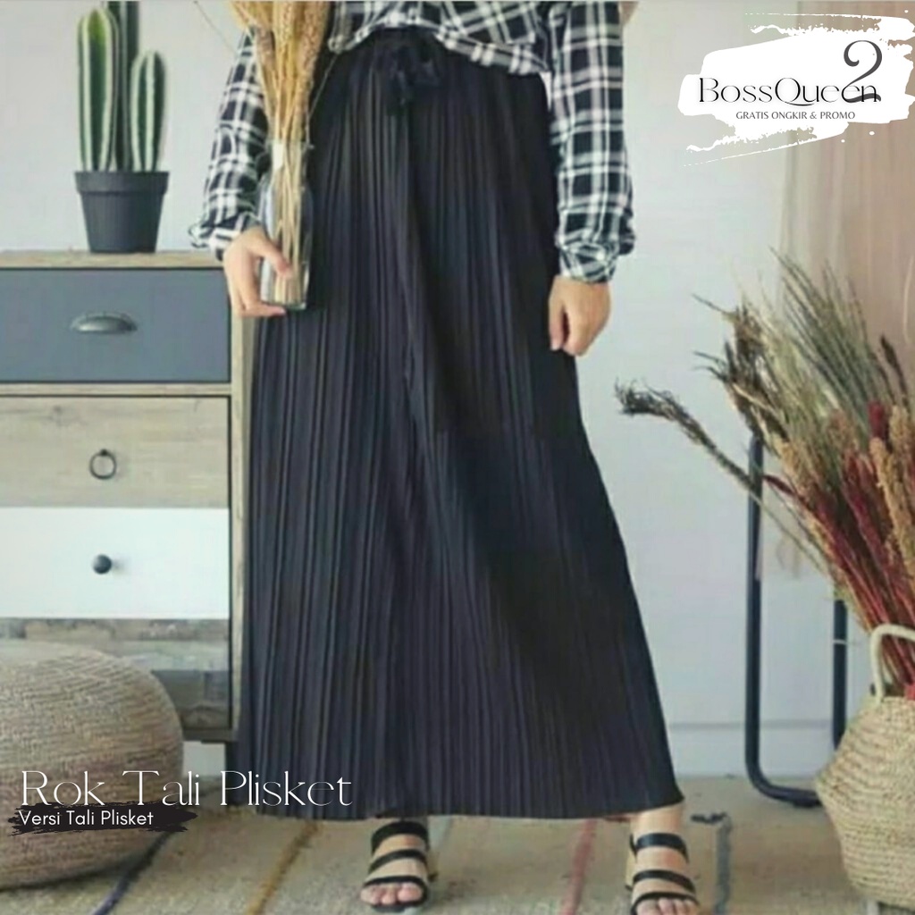 ROK PLISKET PRMUIM TALI/pleated skrit tali premiun 100% hyget/ rok hyget tali cute