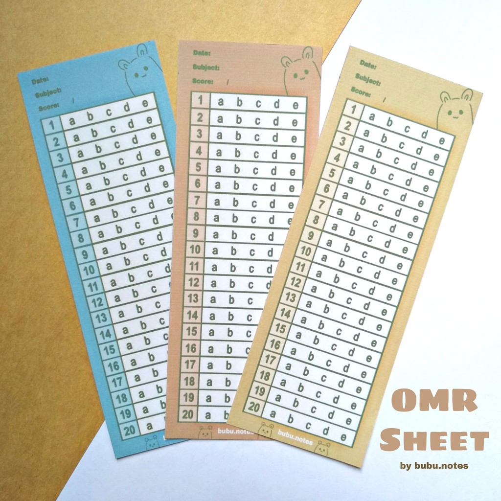 

OMR Sheet ABC Notes Memo Study Planner Exam Notepad Korean Memopad Stationary