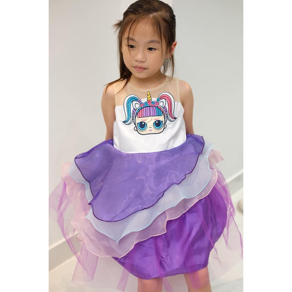 Dress Anak Perempuan Purple&amp;Pink