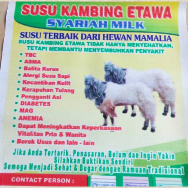 

susu kambing etawa murni tanpa bahan pengawet