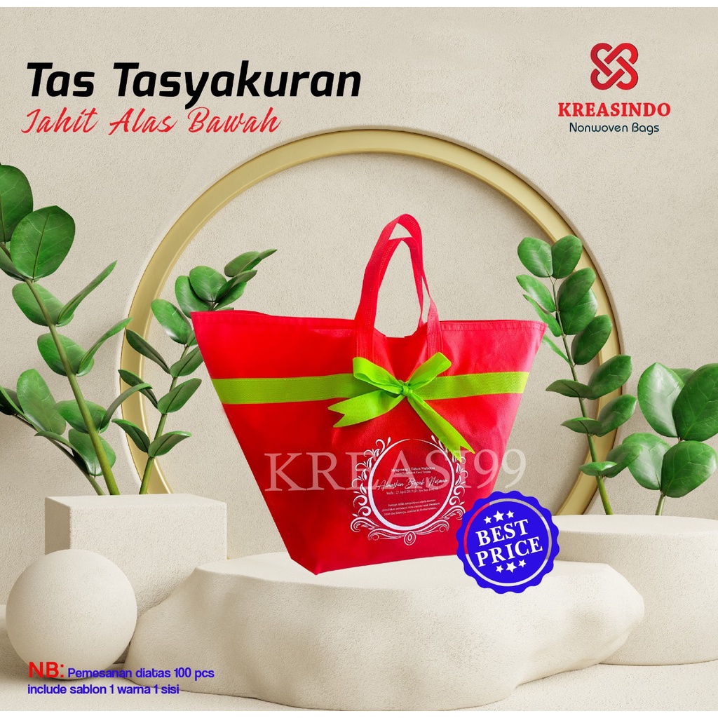 

Tas Berkat Tas Walimahan Spunbond Pita Tote 22 x 22 x34 cm MURAHHH & HIGH QUALITY!!
