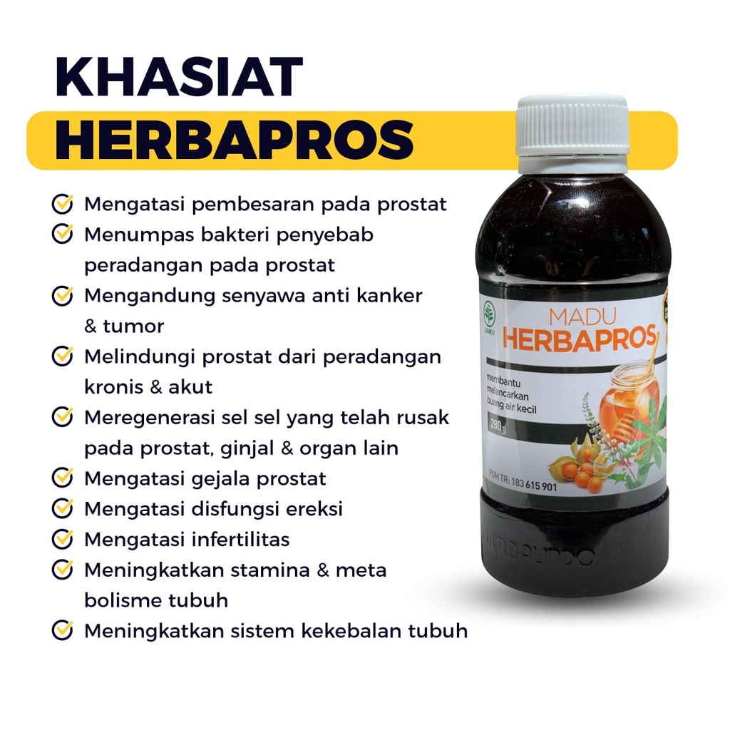 Madu Herbapros Obat Turun Berok Herba Pros Herbal Alami Prostat Melancarkan Buang Air Kecil Ampuh